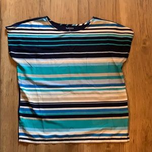 Van heusen blue striped t shirt. Size L. EUC!